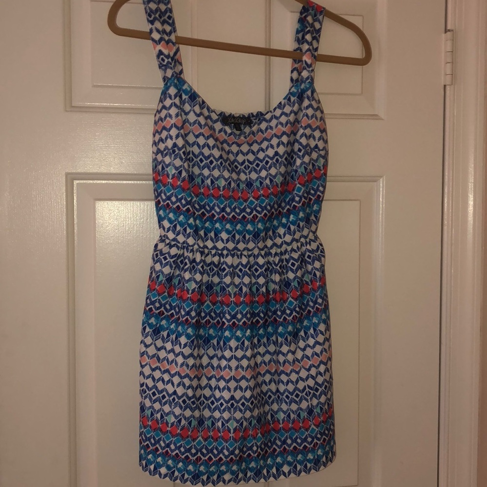 Colorful patterned mini dress
